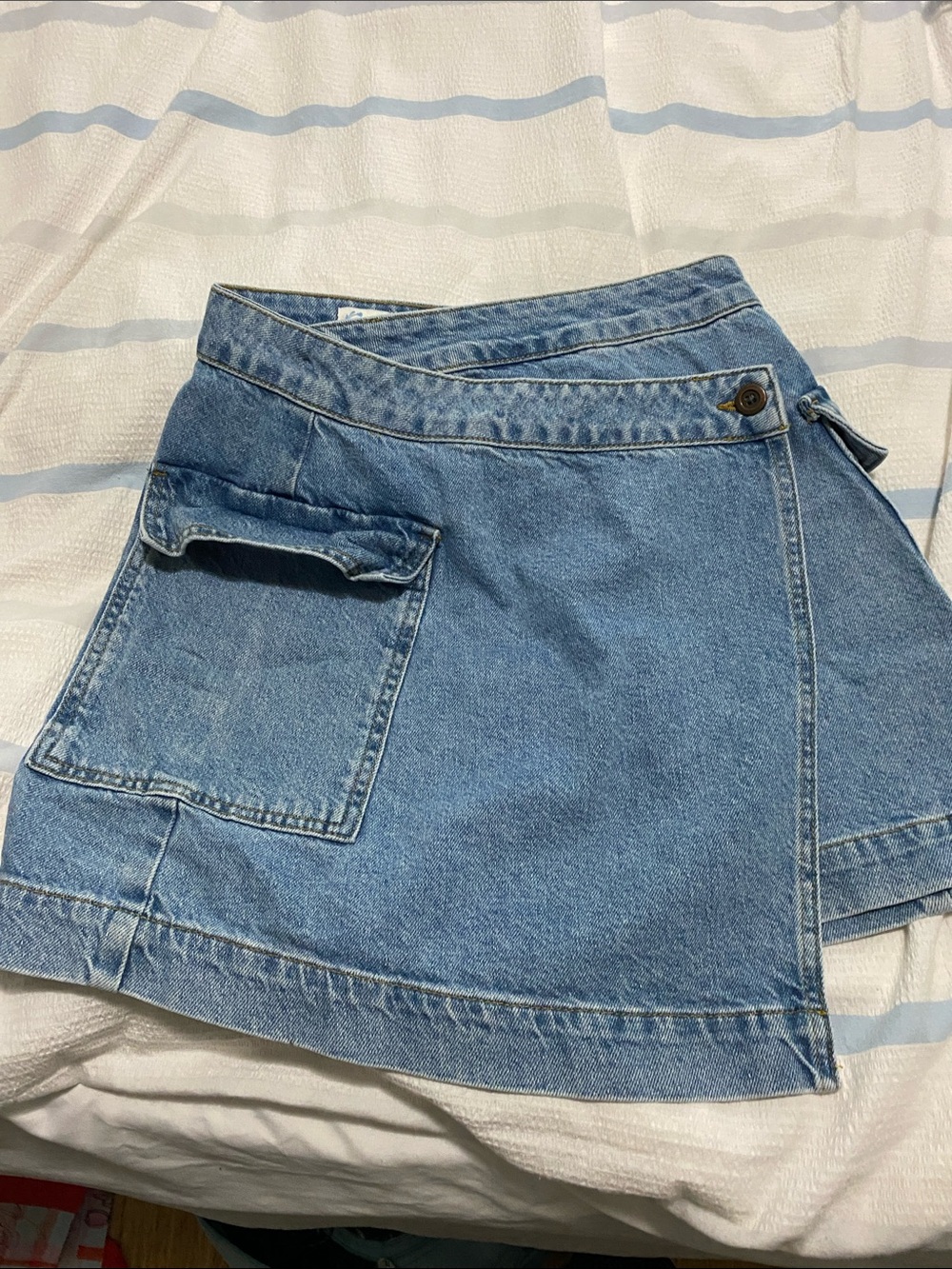 Blue Rain Light Blue Denim Skirt